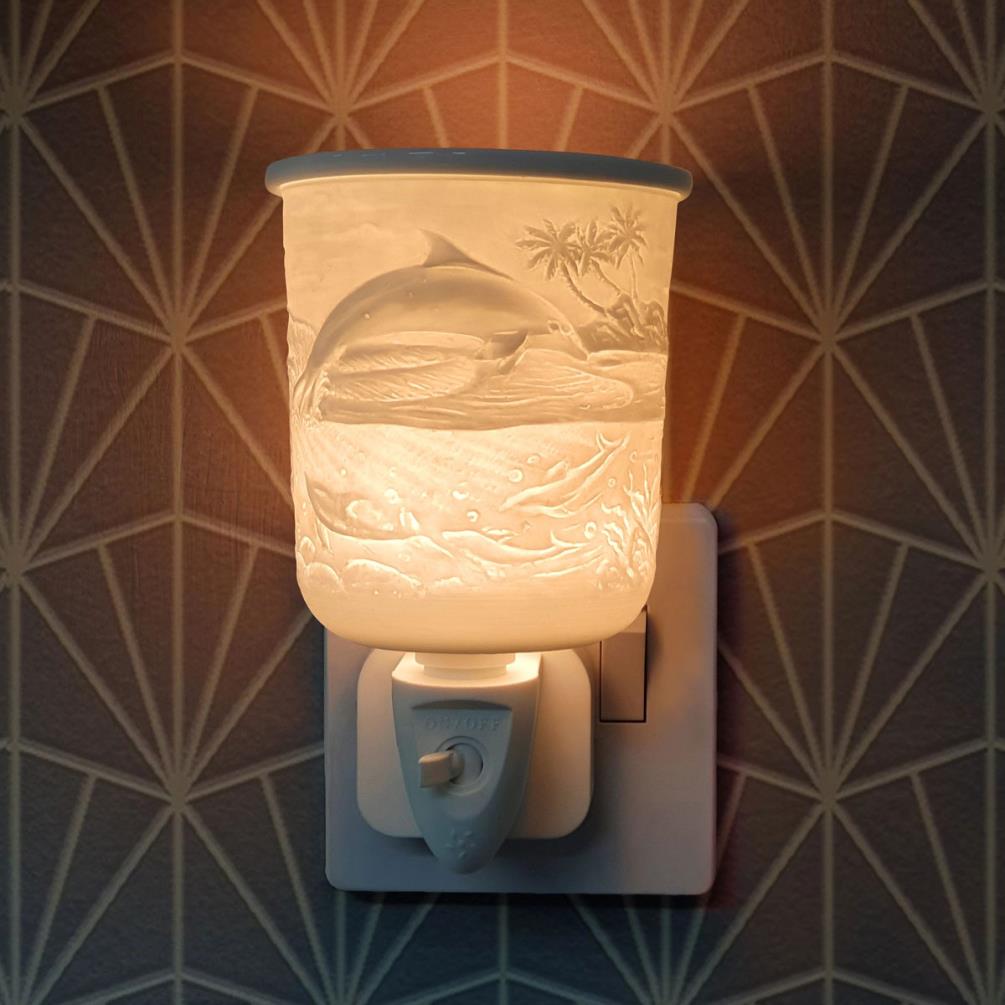 Cello Dolphin Porcelain Plug In Wax Melt Warmer Extra Image 1